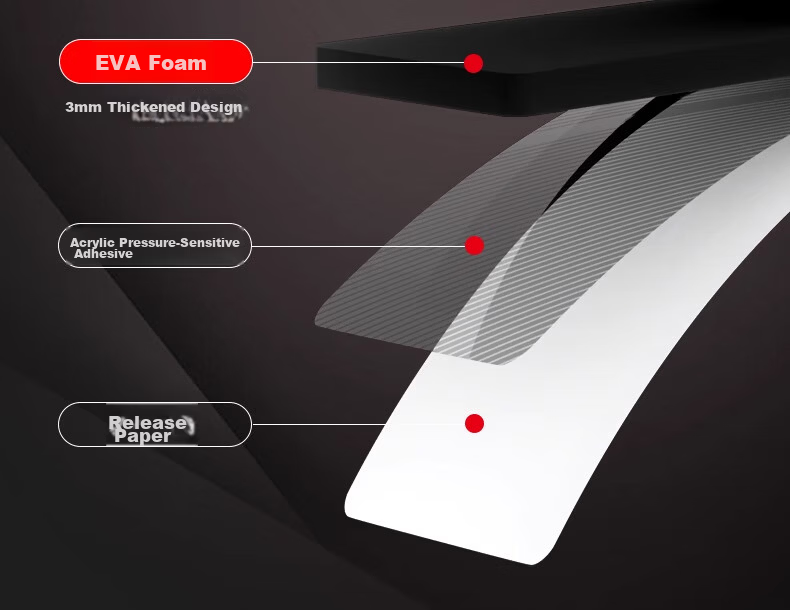 3M EVA Foam Double-Sided Tape Foam Adhesive Wall Mount Nail-Free Thickened Fixing Tape No Drilling 20x60mm (30 Pieces) - Black 6