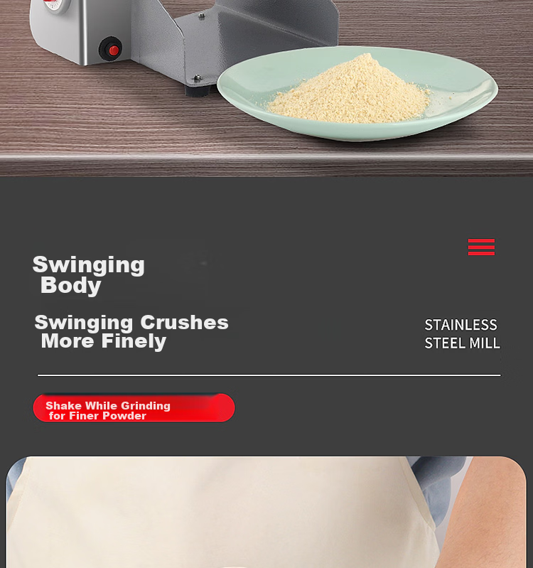 Baijie Stainless Steel Grinder Household Electric Powdering Machine Traditional Chinese Medicine Grinder BJ-800A 13