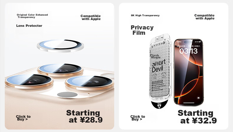 Shanmo [Enhanced Transparency No Black Edges] Tempered Glass Screen Protector for iPhone 17 Pro Max, High-Definition Full-Screen Smooth Anti-Fingerprint Dust-Free Installation Film 2