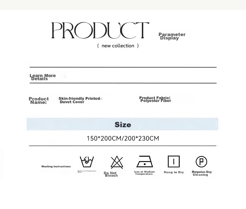 Grace Single Duvet Cover 7A Antibacterial Brushed Printed Single Student Duvet Cover - Orange Large Check 150*200cm 6