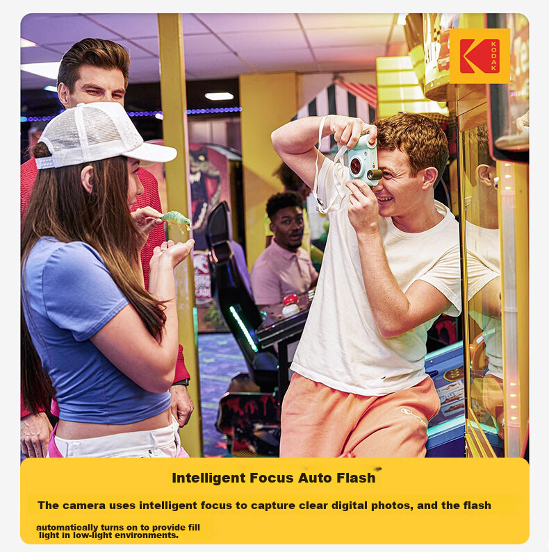 KODAK Smile+ Instant Camera (10MP, 3 Filters, ZINK Inkless Printing, Bluetooth Photo Printing, TF Card Support) Green 5