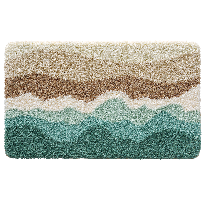 Da Jiang Bathroom Non-Slip Toilet Floor Mat Water Absorbent Entrance Rug 60x90cm