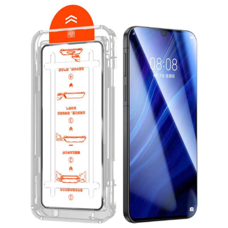 Mingying Huawei Nova6 Tempered Glass Screen Protector Full Coverage HD Transparent Anti-Drop Dust-Free Installation Pack (2 Pieces)
