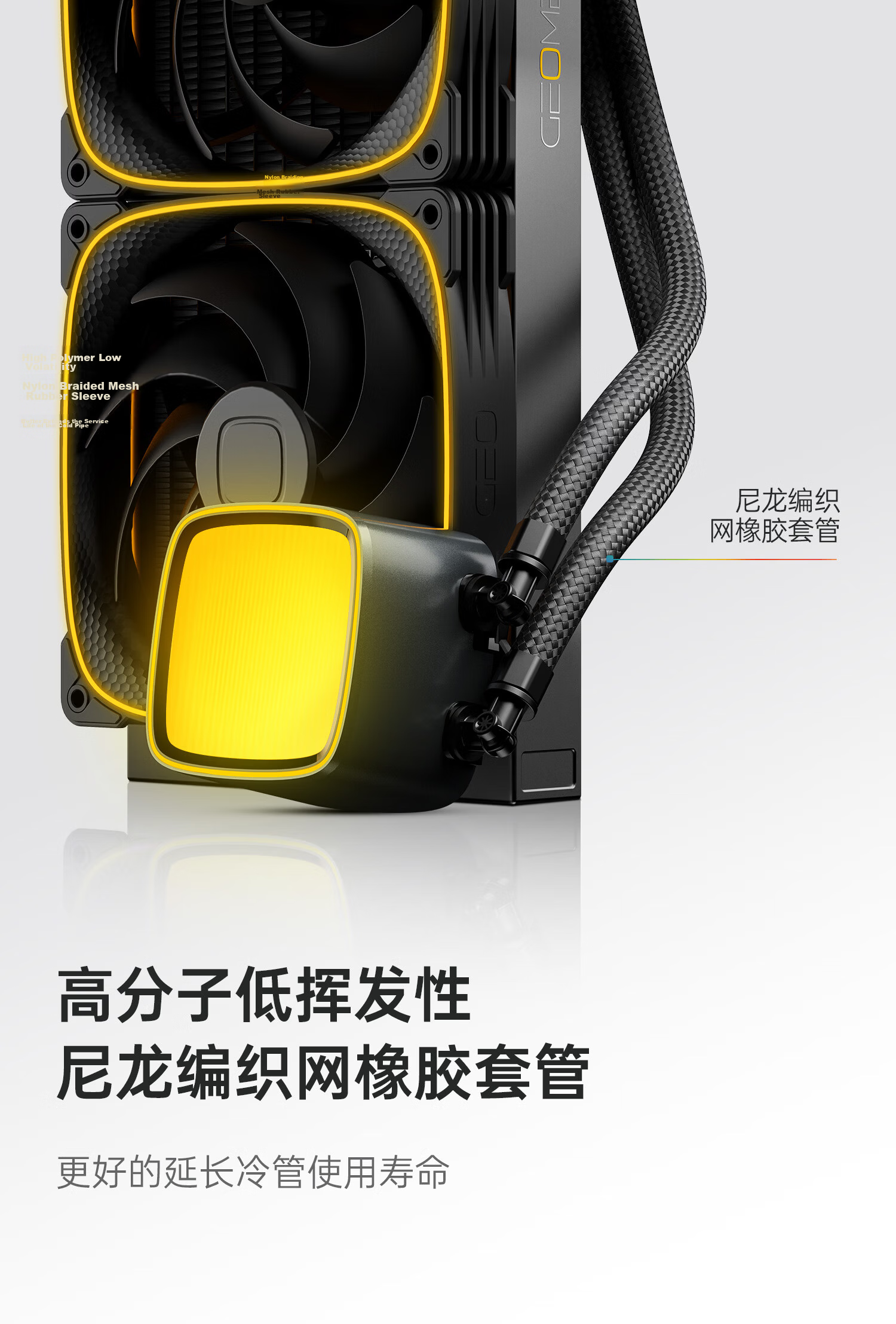 GeometricFuture Eskimo Plus CPU Liquid Cooler 360 Radiator Black Dragon Scale 3003 Thick Fan High Performance aRGB Lighting AMD INTEL Platform 10