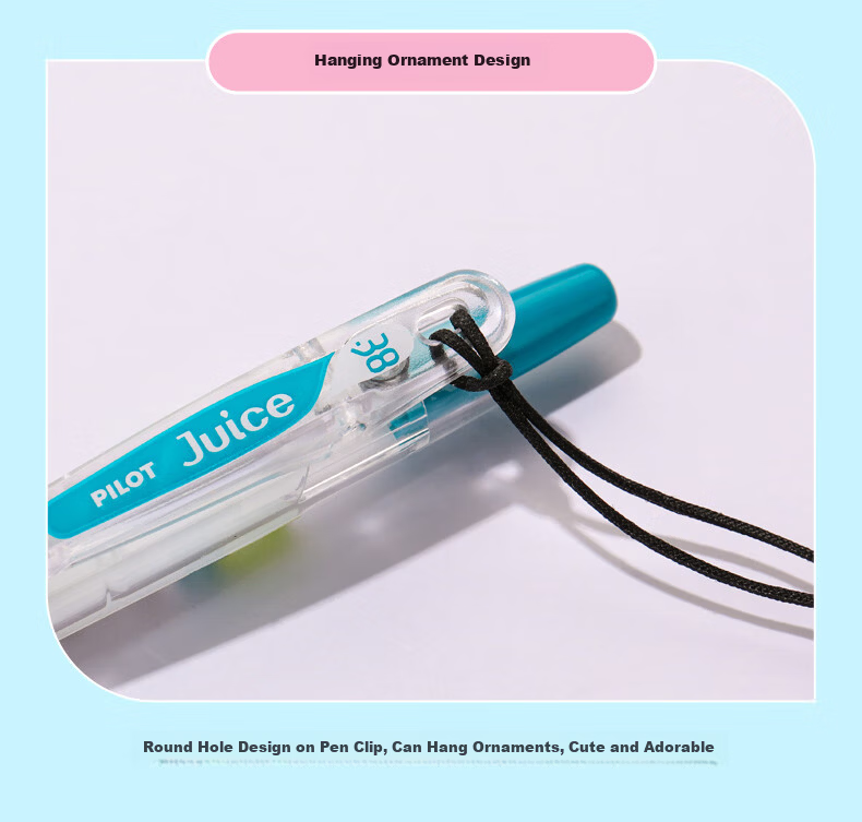 PILOT JUICE Gel Pen, Colorful Neutral Pen, 0.5mm, Retractable Pen, Stationery, Student Planner Pen, High Aesthetic Value, Pink Blue LJU-10EF 17