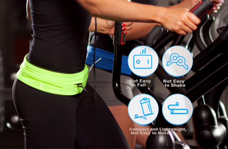 Feibit Classic Waist Bag Sports Running Outdoor Waist Belt Marathon Gear Phone Bag Cool Carbon Gray XS 11