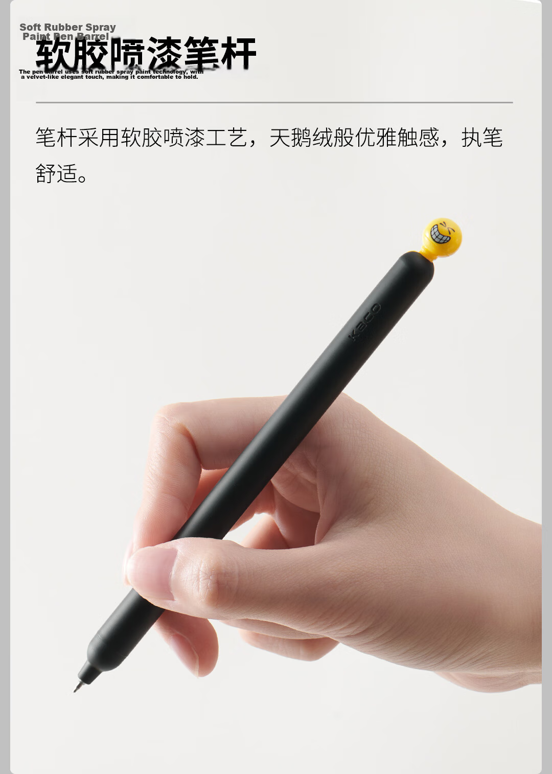 KACO x SMILEYWORLD 0.5mm Retractable Gel Pen Black Ink Bullet Tip Cute Pink Signature Pen Student Exam Pen Carbon Pen 1 Piece 10