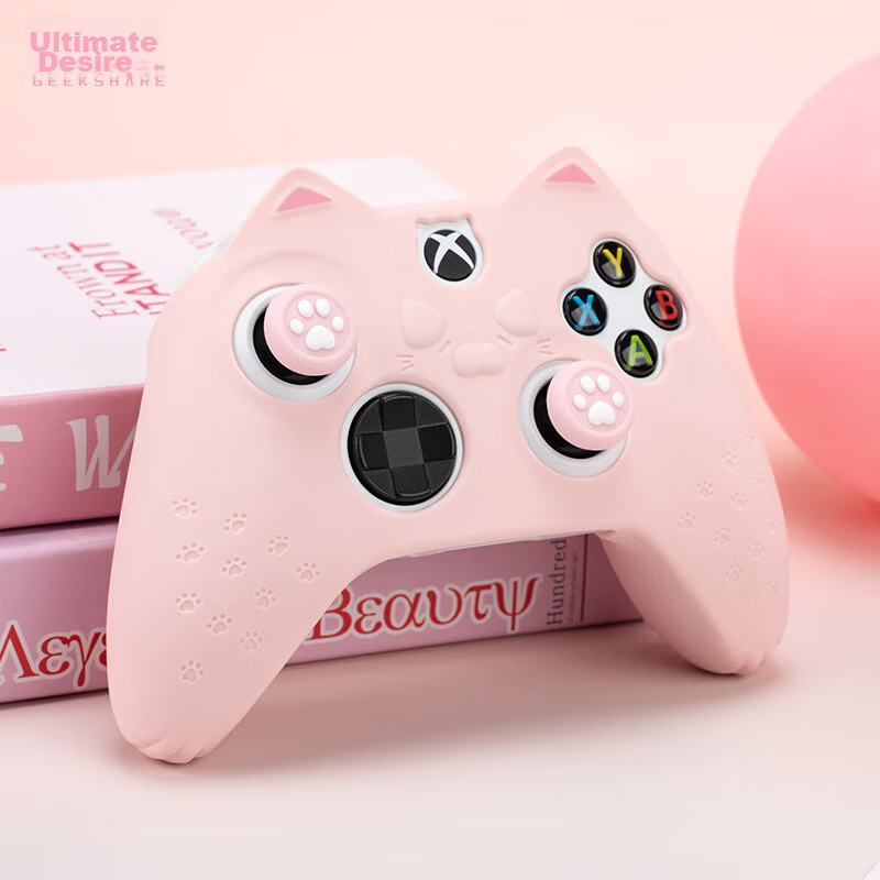 Jixiang XBOX Controller Protective Case Kuromi Official Silicone Cover Non-slip Sweat-resistant Soft Case Cute Cartoon Joystick Cap Game Console Accessory