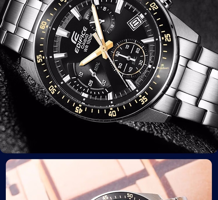 CASIO EDIFICE Men's Fashion Business Student Quartz Watch EFV-540D-1A 16