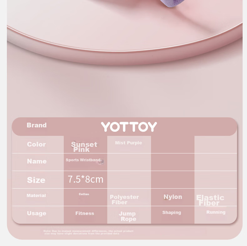Yottoy Sports Wristband for Women, Running Fitness Badminton Basketball Sweat Wristband, Wrist Guard to Prevent Sprains and Tendonitis, Sweat-absorbent and Breathable 24