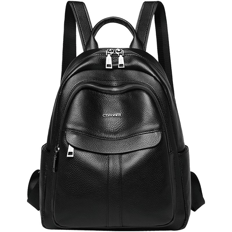 C.BANNER Top Layer Cowhide Large Capacity Backpack Fashion Travel School Bag Birthday Gift Premium Feel for Girlfriend Wife