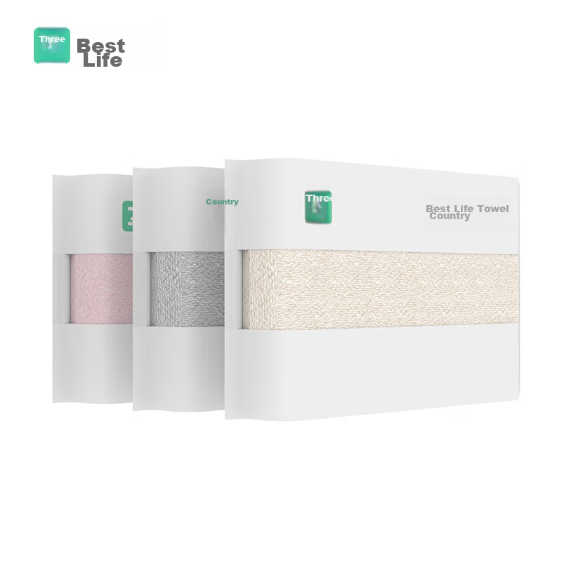 Zui Shenghuo Xinjiang Long-Staple Cotton Face Towels 3-Pack Soft Absorbent Cotton Bath and Face Towels for Home Use