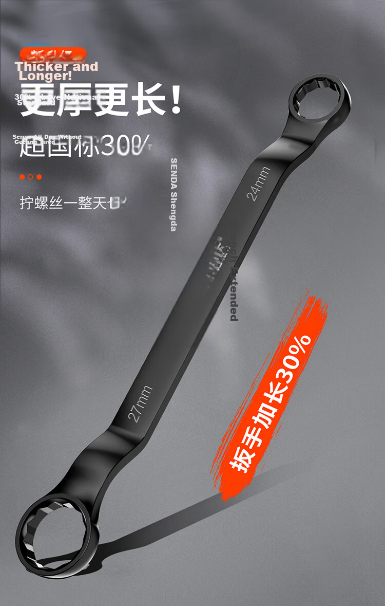 Shengda 8-Piece Industrial Grade Combination Wrench Set 5.5-24mm Auto Repair Tools 3