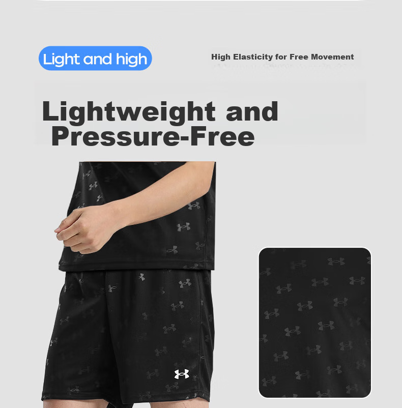 Under Armour Quick-Dry Sports Shorts, Basketball Shorts, Breathable Training And Competition Wear, Fashionable Trendy Knee-Length Shorts 4