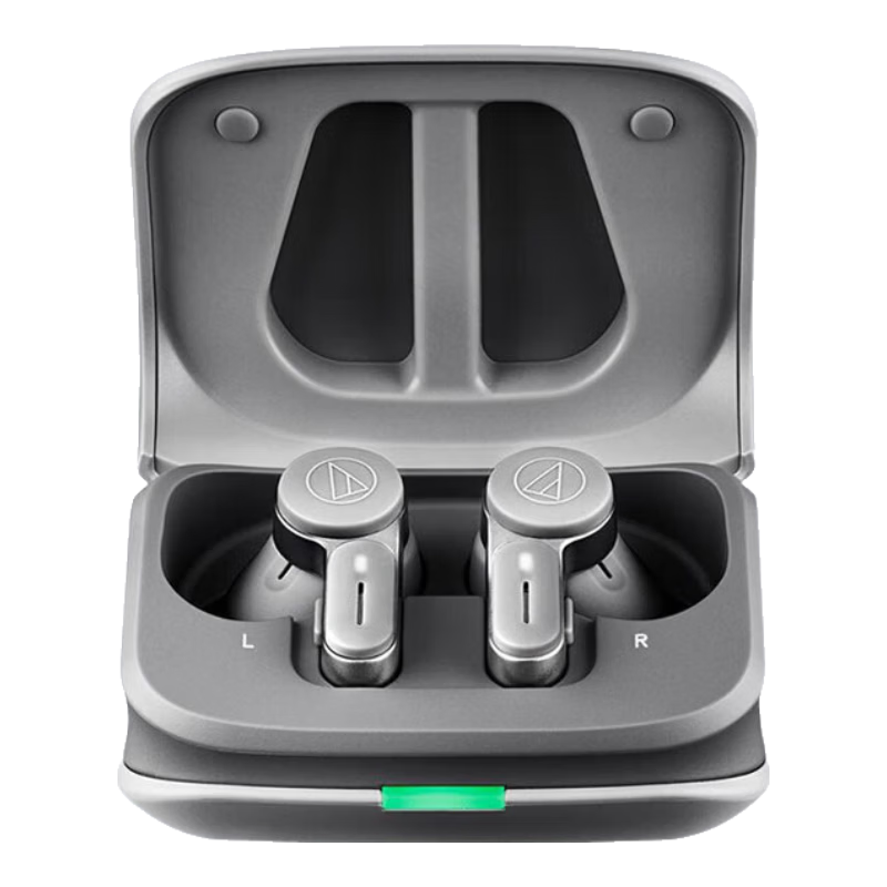 Audio-Technica ATH-TWX7 True Wireless Bluetooth Earbuds Active Noise Cancelling In-Ear Long Battery Life Compatible with Huawei Apple Xiaomi Gray Holiday Gift