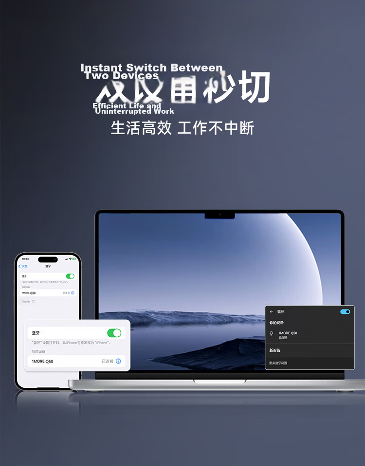 1MORE Q50 Mini Noise Cancelling Bluetooth In-Ear Earbuds Sleep Noise Cancelling Comfortable Side Sleep Long Battery Life Black 2026 Latest Model 17
