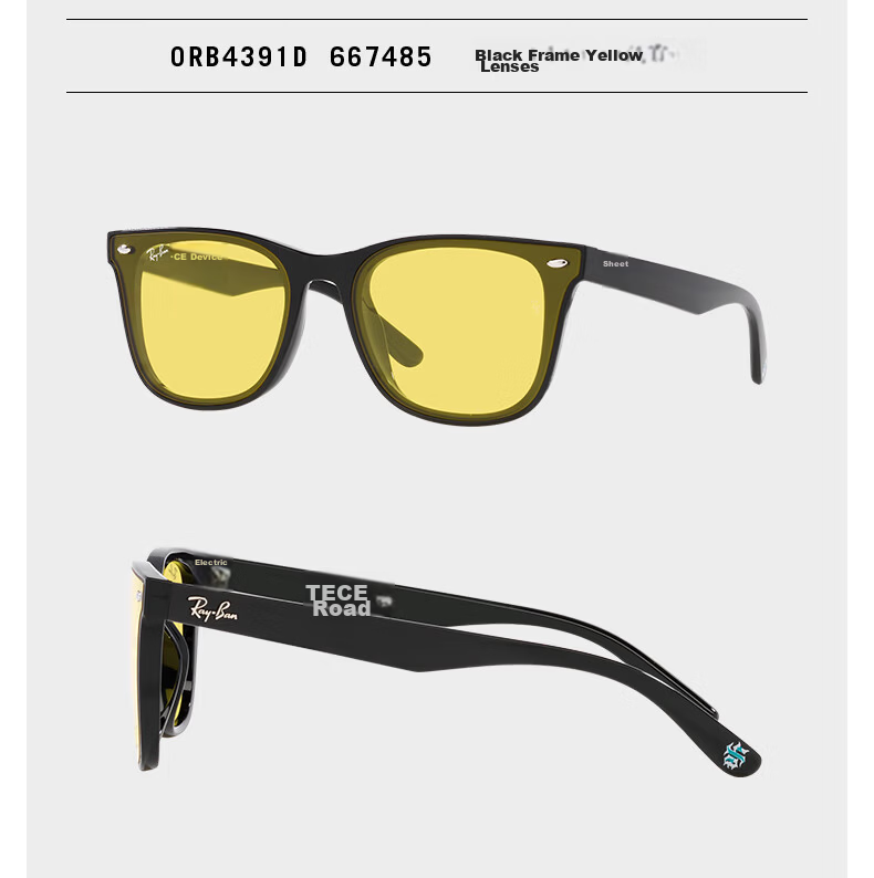 Ray-Ban Square Sunglasses Outdoor UV Protection Polarized Shades 0RB4391D 16