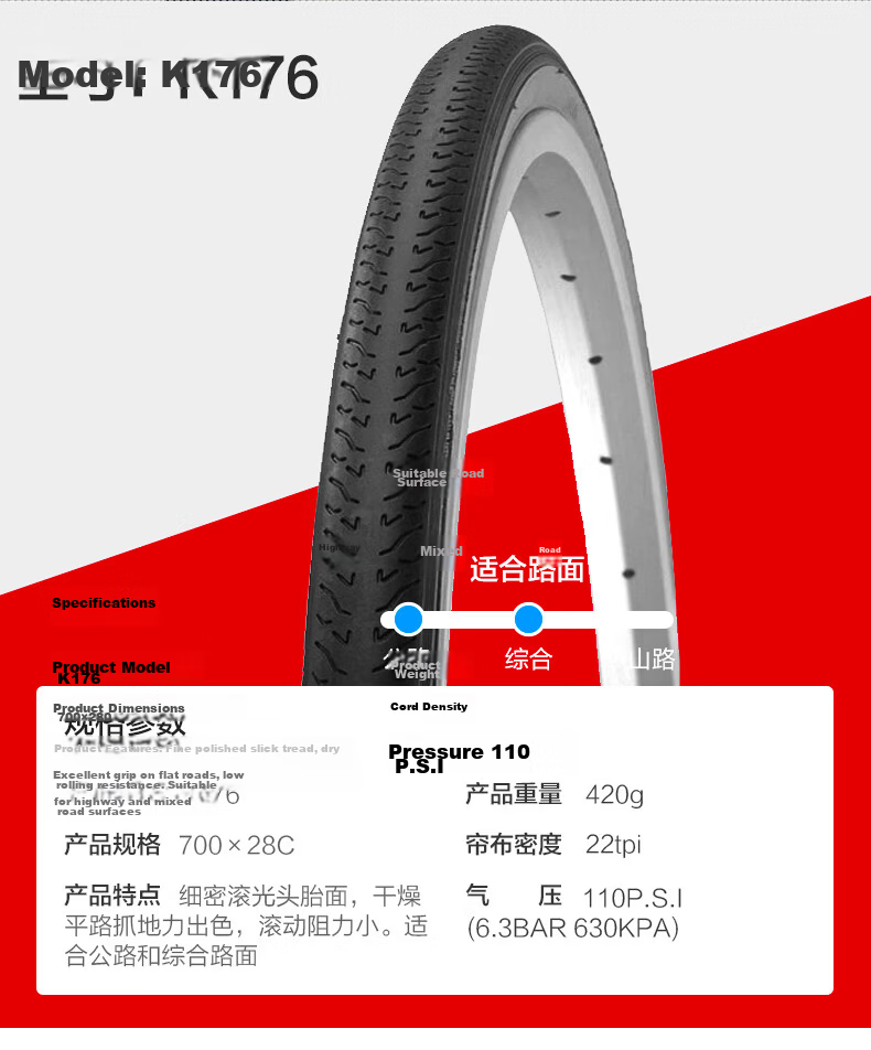 KENDA Road Bicycle Inner Tube, 700*23/25c, Butyl Inner Tube with Extended Valve Stem And Pressure-Resistant Inner Liner 9