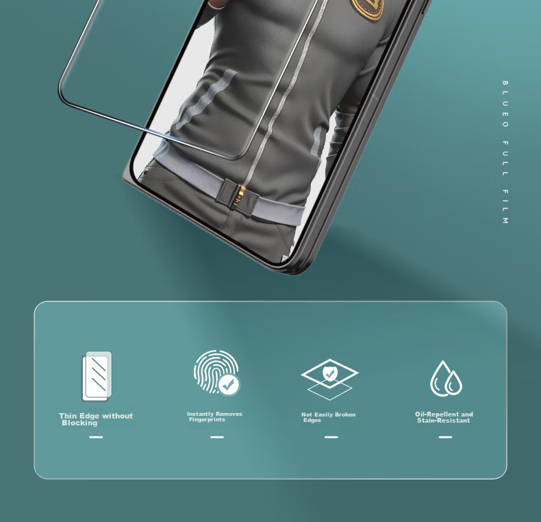 BLUEO Tempered Glass Screen Protector for OPPO FindN3, Anti-Static, HD Clear, Shatterproof, Anti-Fingerprint Protective Film 3