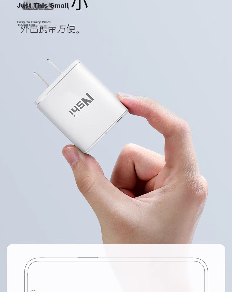 Dual Port 20W Multi-Port Charger Adapter Compatible with Apple iPhone 16/15, Huawei, Xiaomi, Android Phones, Smart Bands, and Watches, Apple 18W Charger Plug 5