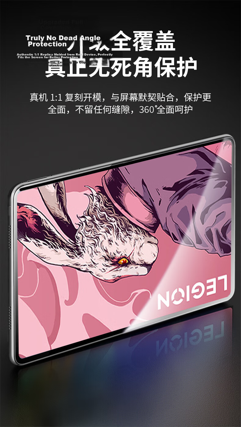 CangHua Tempered Glass Screen Protector for Lenovo Legion Y700 5th Gen 8.8-inch 2026 Model, Compatible with 2nd/3rd/4th Gen Legion Y700 Tablet Full Screen Protector 4