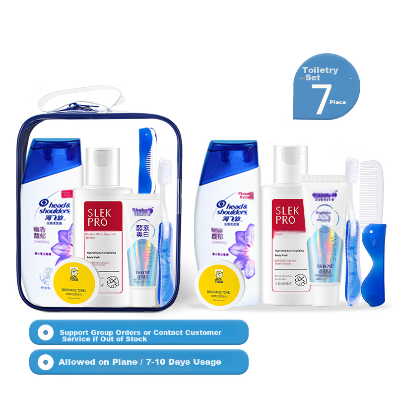 JiaTu Travel Toiletry Set 10-Piece Shampoo and Body Wash Essentials Kit