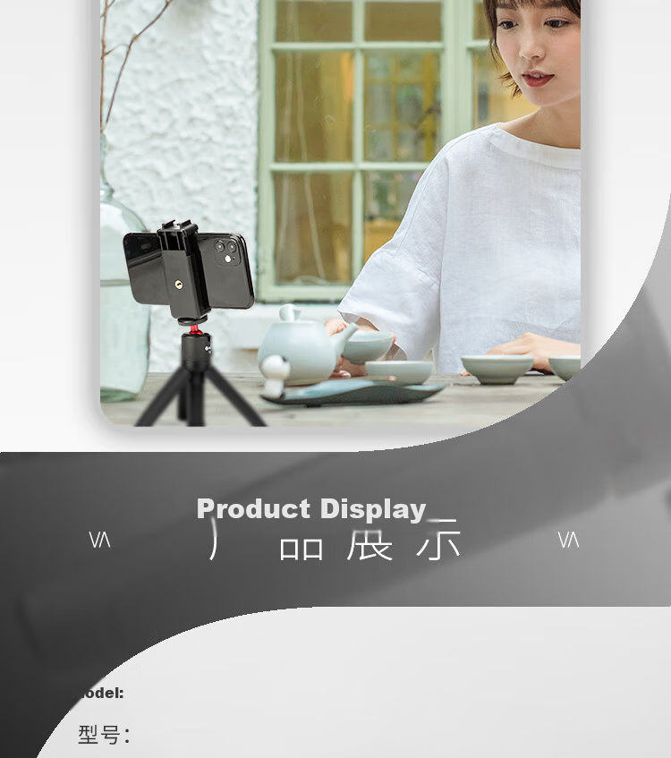Fotopro TL-601 Portable Mini Camera Tripod Smartphone Live Streaming Stand Compatible with DJI Pocket 3 GoPro Action 3 Mount Black 11