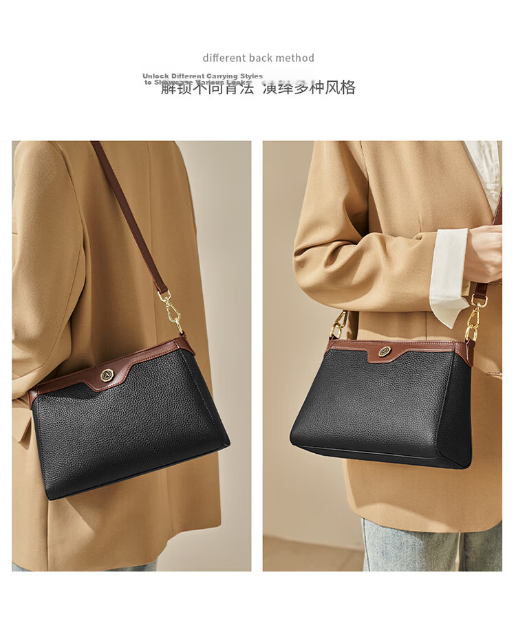 Aokang Women's Trendy Cowhide Phone Bag Premium Small Square Light Luxury Crossbody Shoulder Bag Birthday Gift for Mom and Wife 7