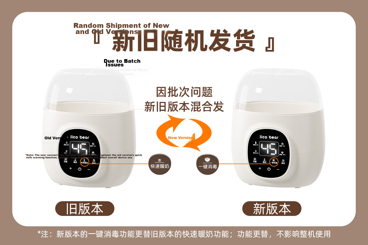 Iicobear 2-in-1 Bottle Warmer and Sterilizer Dual Bottle Constant Temperature Milk Warmer Heating Defrosting Milk Mixer 21