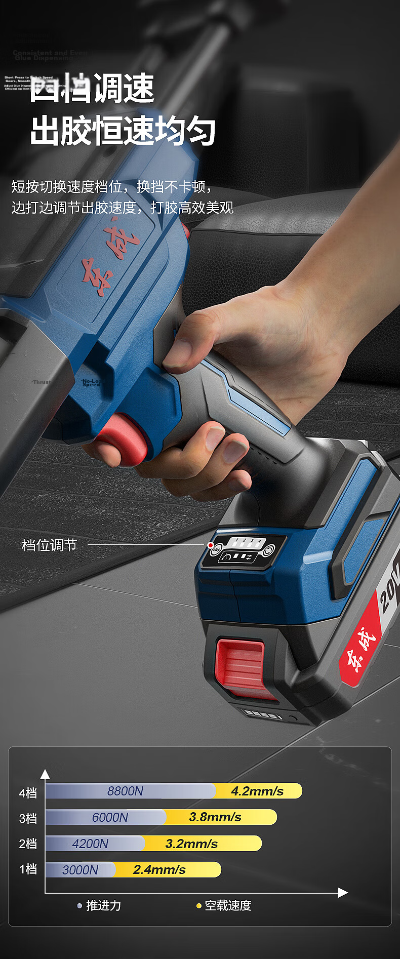 Dongcheng Dual-Tube DCPJ20AM Rechargeable Two-Component Electric Tile Grout Sealing Gun for Home Renovation 10