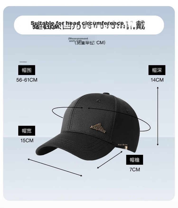 JEEP Baseball Cap for Men And Women, Fashionable Simple Visor Cap, Sun Hat for Sun Protection, A0364 17