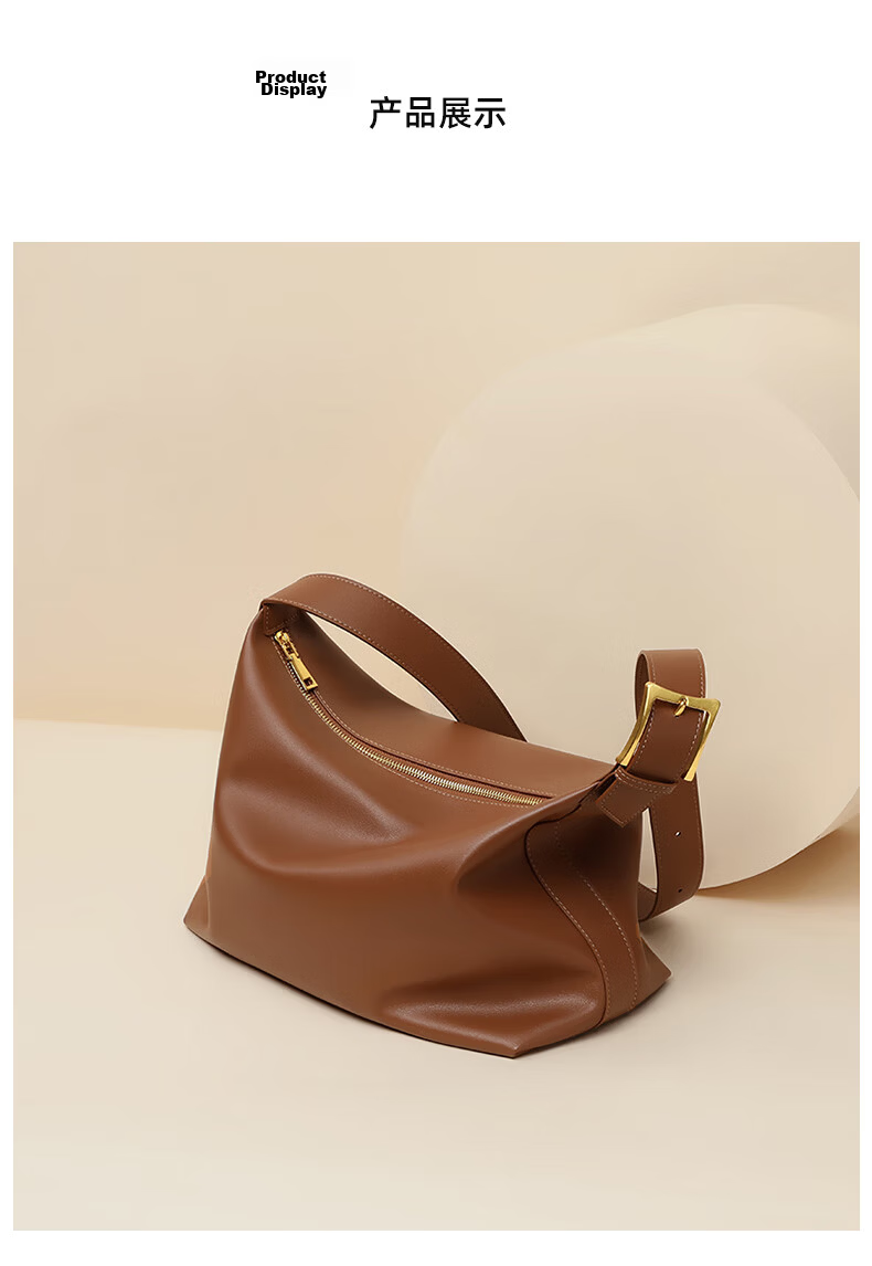 Viney Large Capacity Cowhide Tote Bag for Women Shoulder Crossbody Underarm Bag Birthday Gift High-End Feel for Girlfriend Wife 17