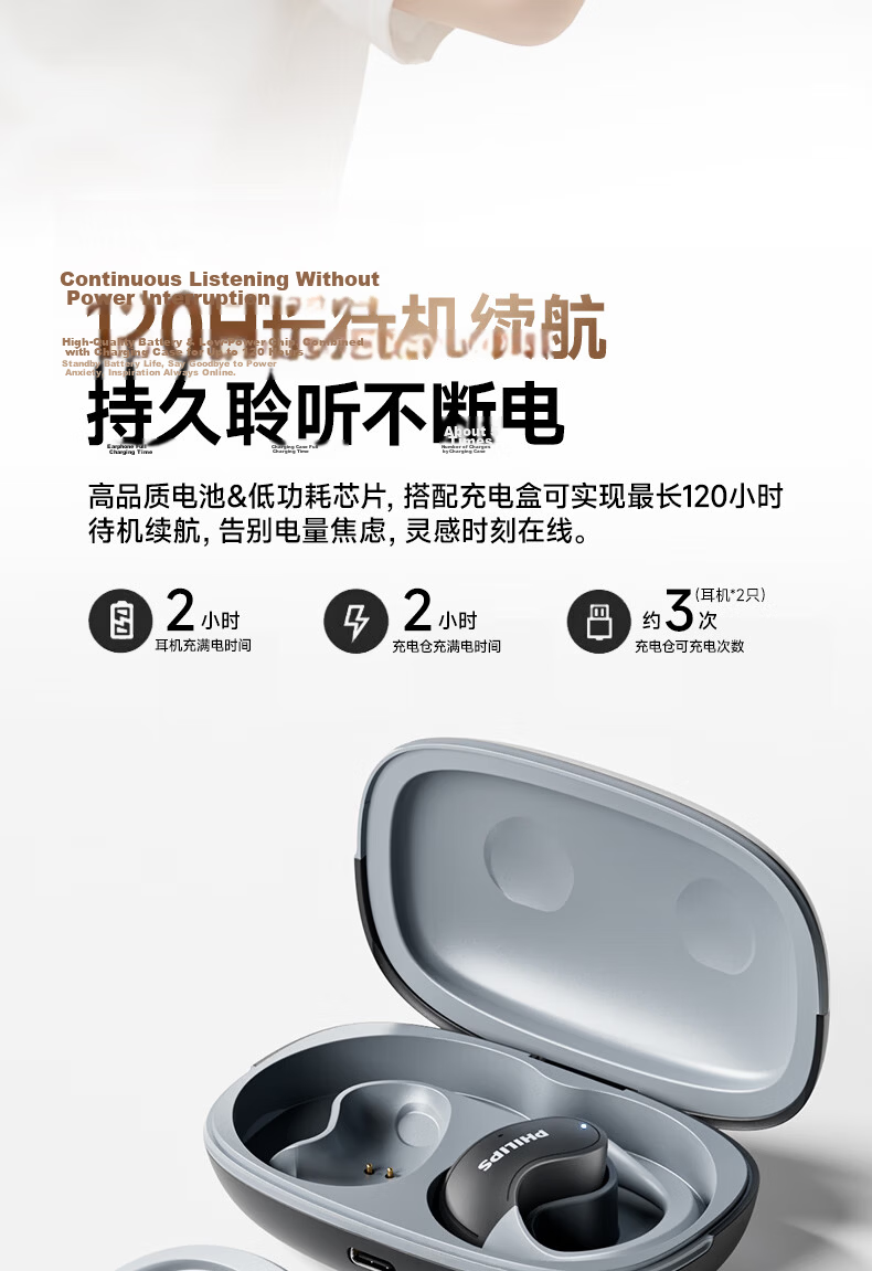 PHILIPS Bluetooth Headphones, Bone Conduction Concept, True Wireless, Over-Ear, Open-Style, Not In-Ear, Clip-On, for Sports, Running, Long Battery Life, High-End Noise Reduction, Compatible with Apple And Huawei, TAT5739-Blue 15