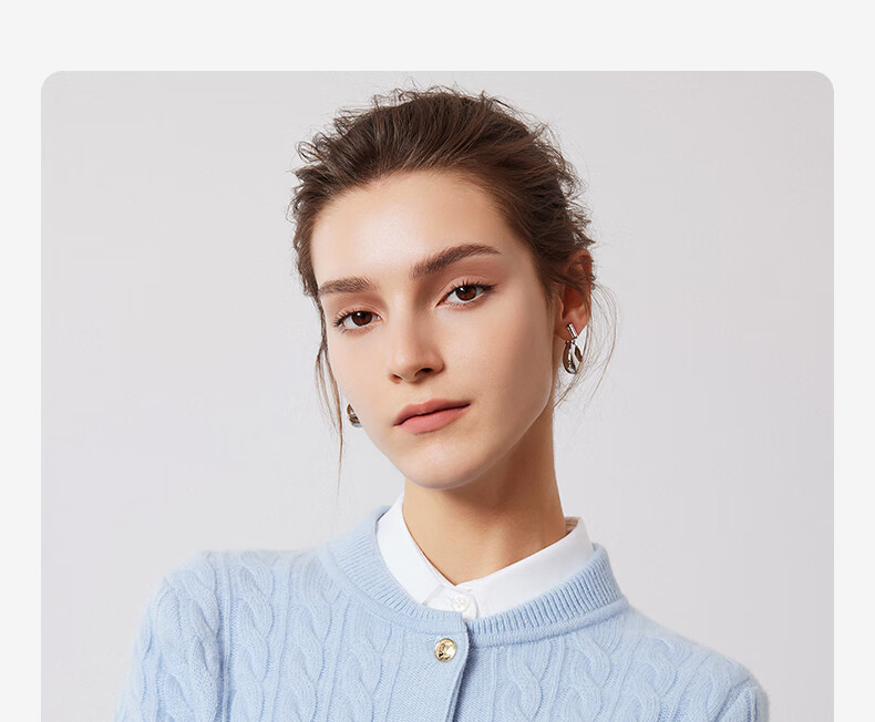 Navigare Italian Small Sailboat Autumn And Winter Women's All-Wool Jacket, Cable Knit Sweater Cardigan 2334094508 M 25