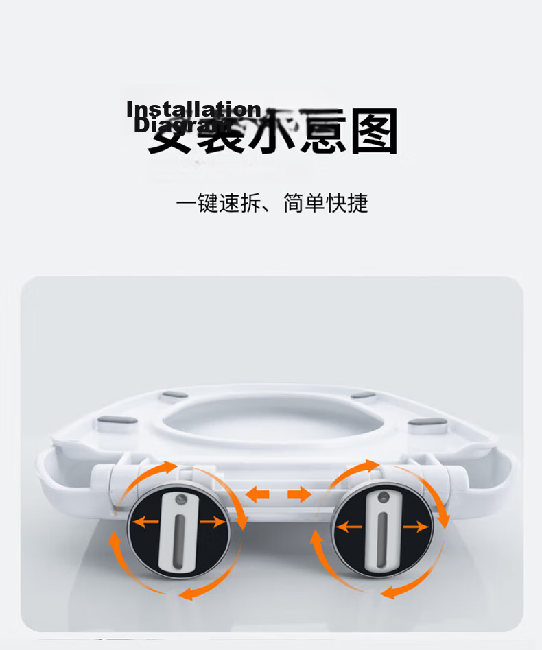 HSPA Thickened Toilet Seat Universal Accessory, Old-Style Large U-Shaped Toilet Ring, Toilet Cover, Toilet Seat Lid, 1103 12