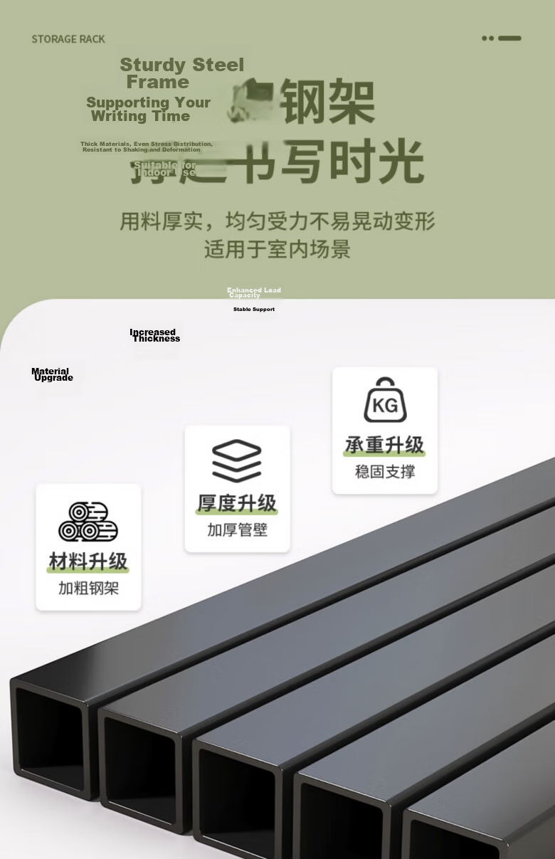 XIAOJIANGCAI Desktop Storage Rack, Office Desk Bookshelf, Simple Multi-Layer Desk Organizer for Students, Three-Tier Pegboard Cabinet, 60cm 16