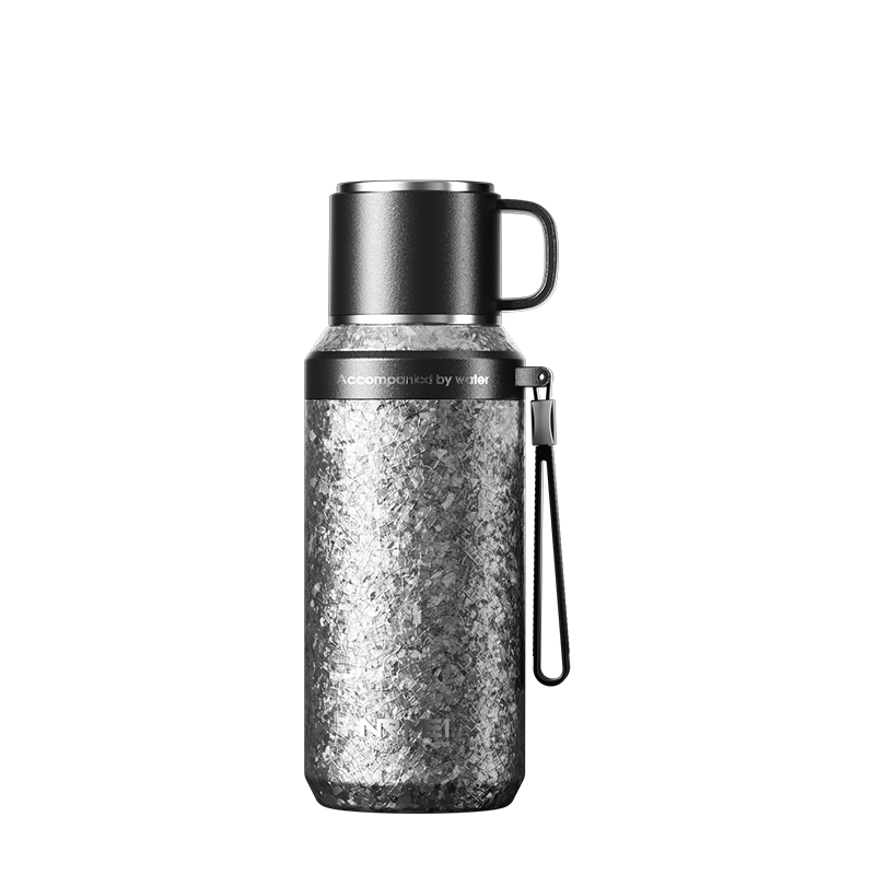 NRMEi Insulated Large Capacity Men's Tea Separation Titanium Coated Inner Liner Portable Car Office Water Bottle