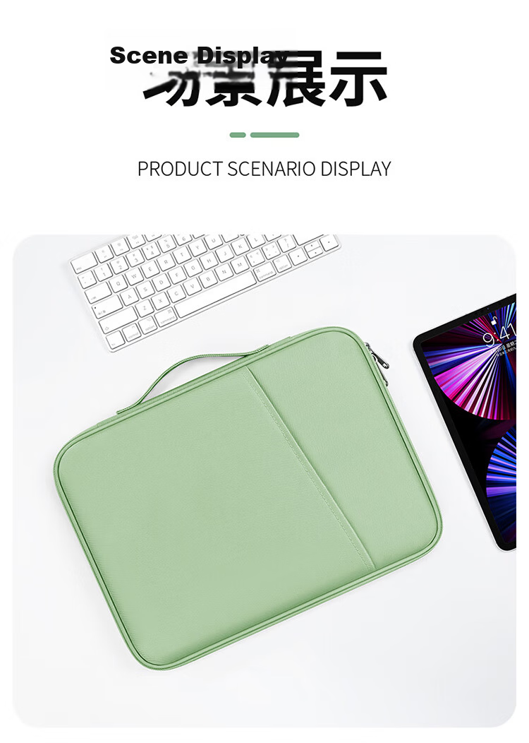 JPLAYER Tablet Storage Bag, 13-Inch Shockproof Protective Case, Handbag for IPad Pro 12.9/Huawei MatePad Pro 12.6/Lenovo Xiaoxin/Xiaomi Pro5, Black 18