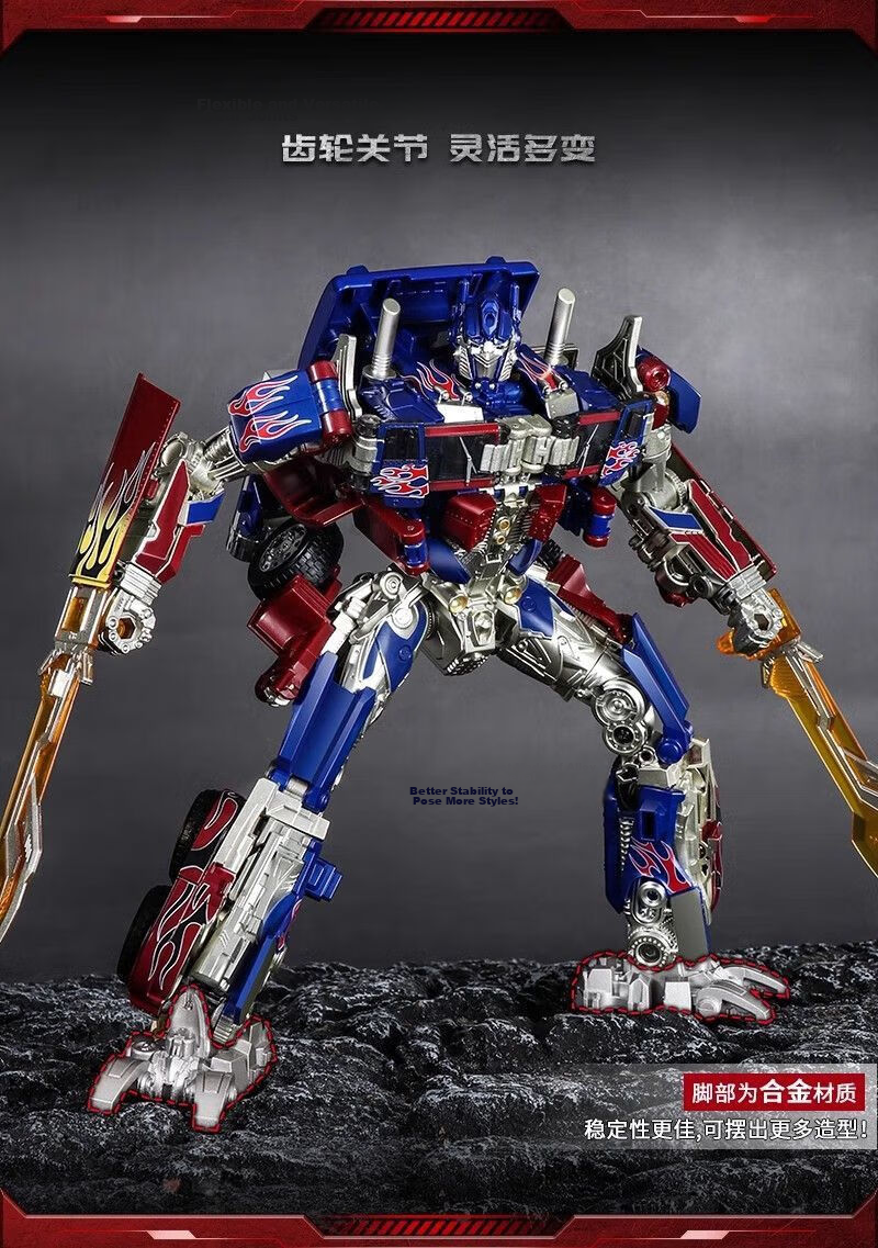 Kakaya Transforming 5-Inch Optimus Prime Toy Robot, Bumblebee Car Alloy Transformation, Boys' New Year Birthday Gift 2