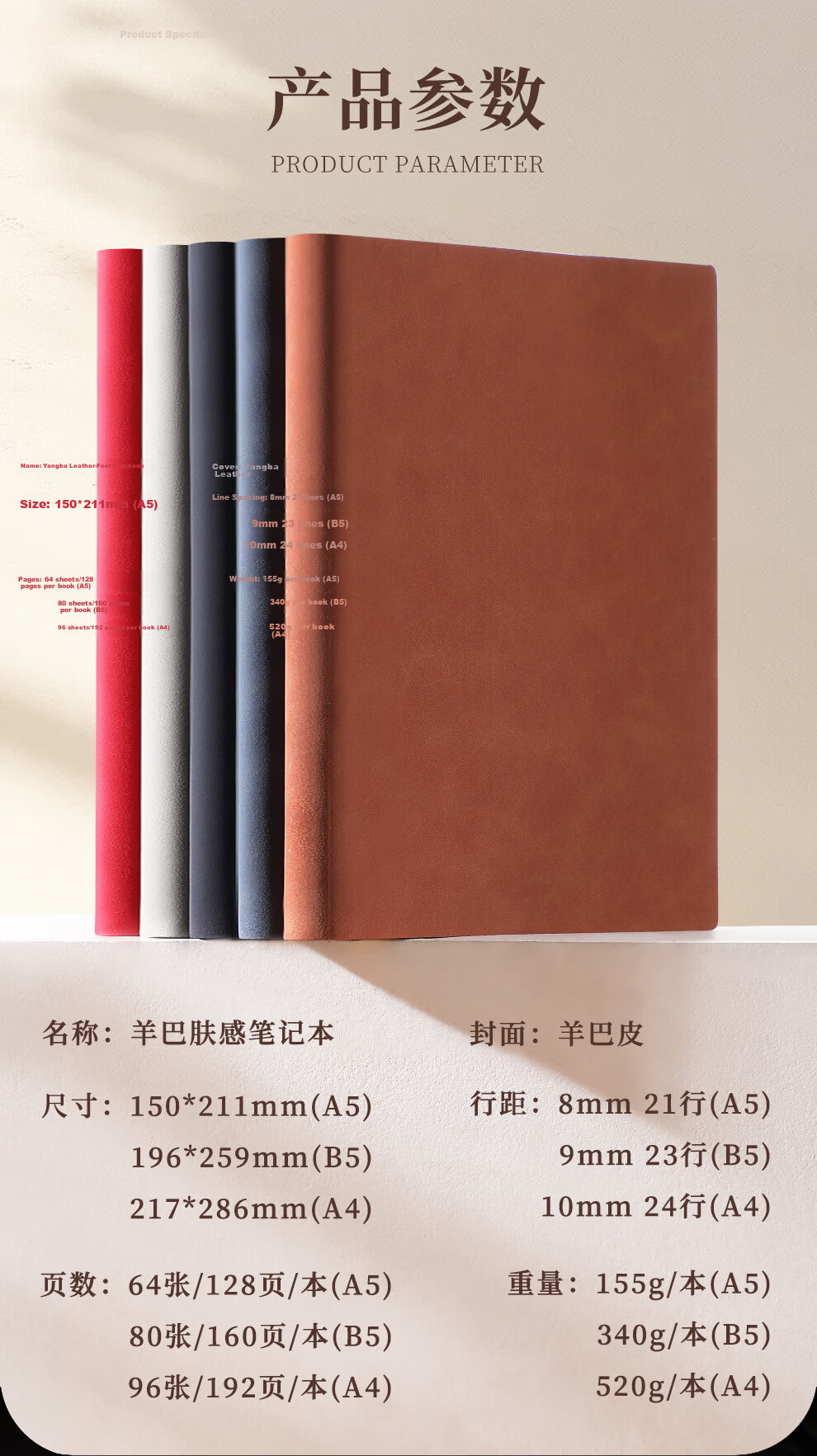 Jiaranheng Business Notebook High-Quality A5 Vintage Sheepskin Leather Journal Diary Softcover Office Stationery Meeting Notes Black 3