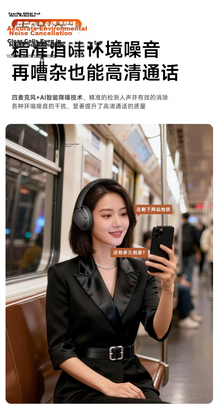 1MORE HQ51 SonoFlow Pro Over-Ear Wireless Bluetooth Gaming Headphones with Active Noise Cancellation, 2025 Model, Titanium Black 7