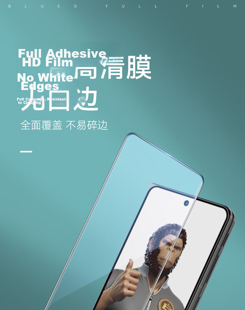 BLUEO Tempered Glass Screen Protector for OPPO FindN3, Anti-Static, HD Clear, Shatterproof, Anti-Fingerprint Protective Film 2
