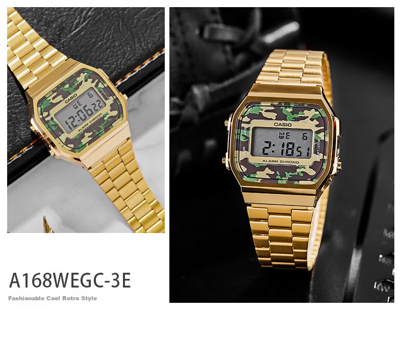 Casio Retro Square Digital Watch for Students, Unisex, A168WERB-2A 21