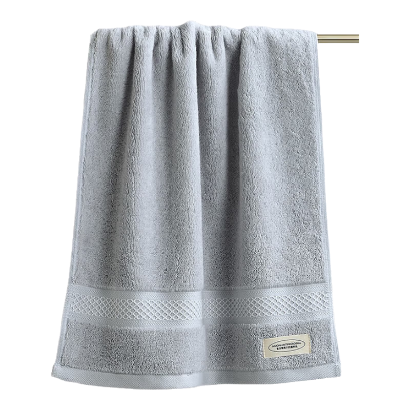 Kang'erxin Pure Cotton Antibacterial Towel Soft Absorbent Five-Star Hotel Face and Sports Towel Single White 180g