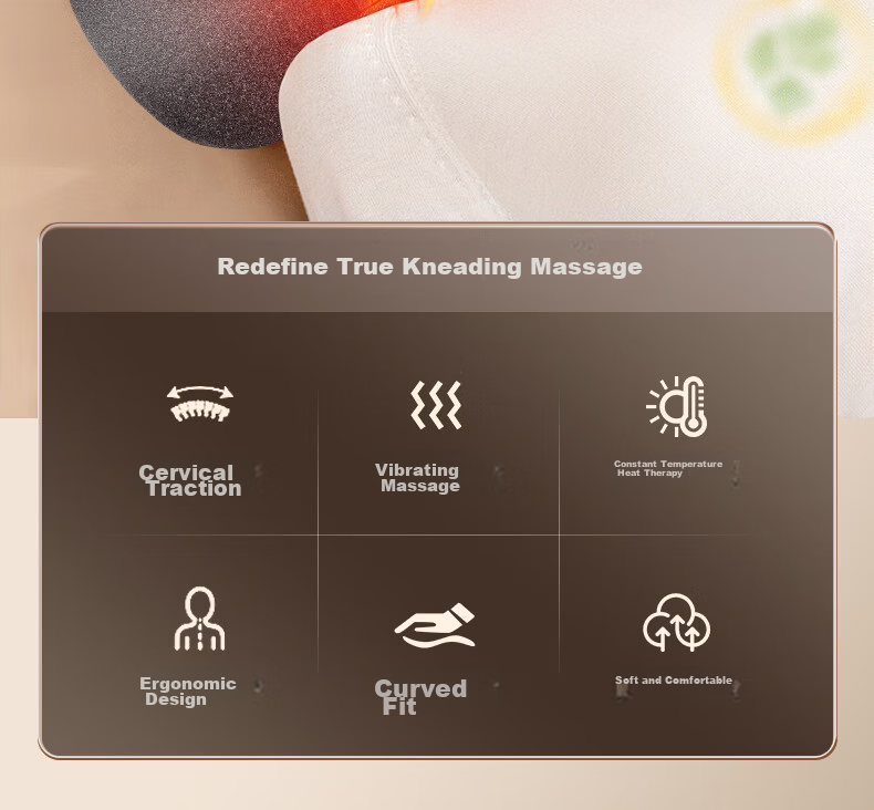 Mixiaoshu Cervical Massage Device, Shoulder And Neck Heat Therapy Pillow, Automatic Kneading, Dredging Pillow, Universal for Shoulder, Neck, Waist And Back, Birthday Gift 4
