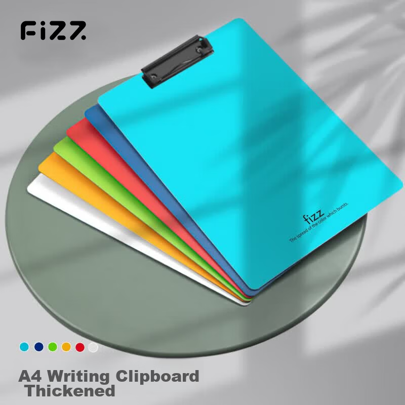 Fizz High-Quality A4 Thickened PP Writing Clipboard/Desk Pad/Hard File Folder/Office Supplies/Student Stationery Sky Blue A6383