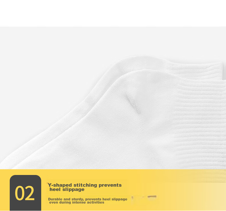 JOYTOUR Disposable Socks Boat Socks, Travel Portable No-Wash Short Tube Socks for Men And Women, Sports Cotton Socks, White [5 Pairs Pack] 11