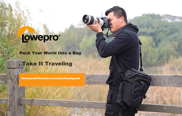 LOWEPRO Leshebao Format 160 Style DSLR And Mirrorless Camera Bag, Shoulder Photography Bag, Crossbody Travel Portable Photography Small Bag, Black LP36512-0WW 1