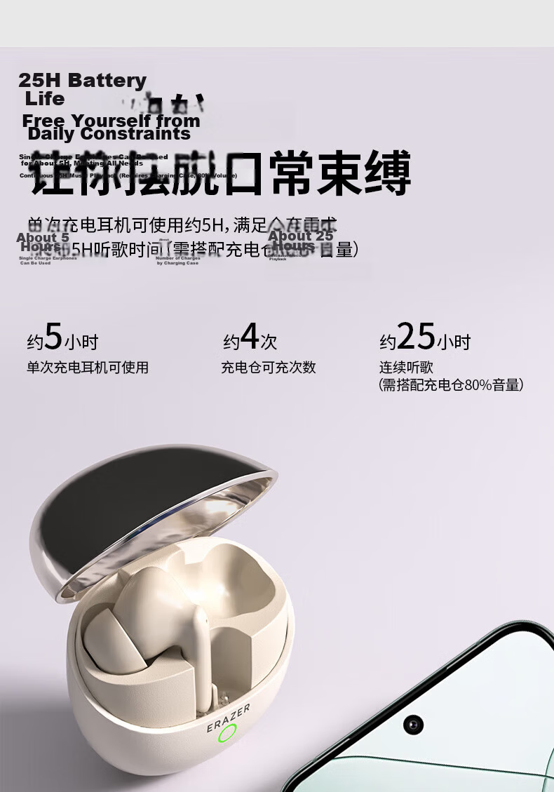 Lenovo Invests in Brand Yinengzhe Bluetooth Earphones, Clip-On Bone Conduction Concept, Open-Style Non-In-Ear Hanging Earphones, Noise-Cancelling, High-Quality Sound, Sports Running Waterproof Clip-On White 7