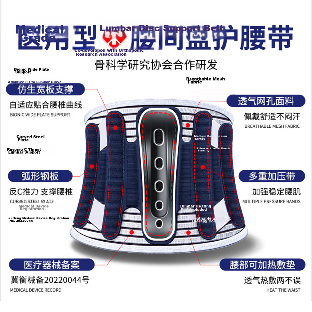 KYOLENS Medical Grade Lumbar Support Belt for Herniated Disc, Lumbar Muscle Strain, Unisex Back Brace for Prolonged Sitting 1